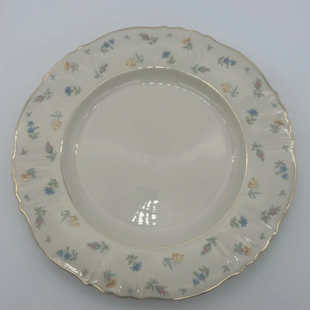4 set Vintage Syracuse China Suzanne Federal Shape Dinner Plates 10in